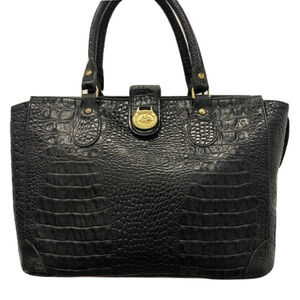 Brahmin - Black Melbourne Satchel Tote